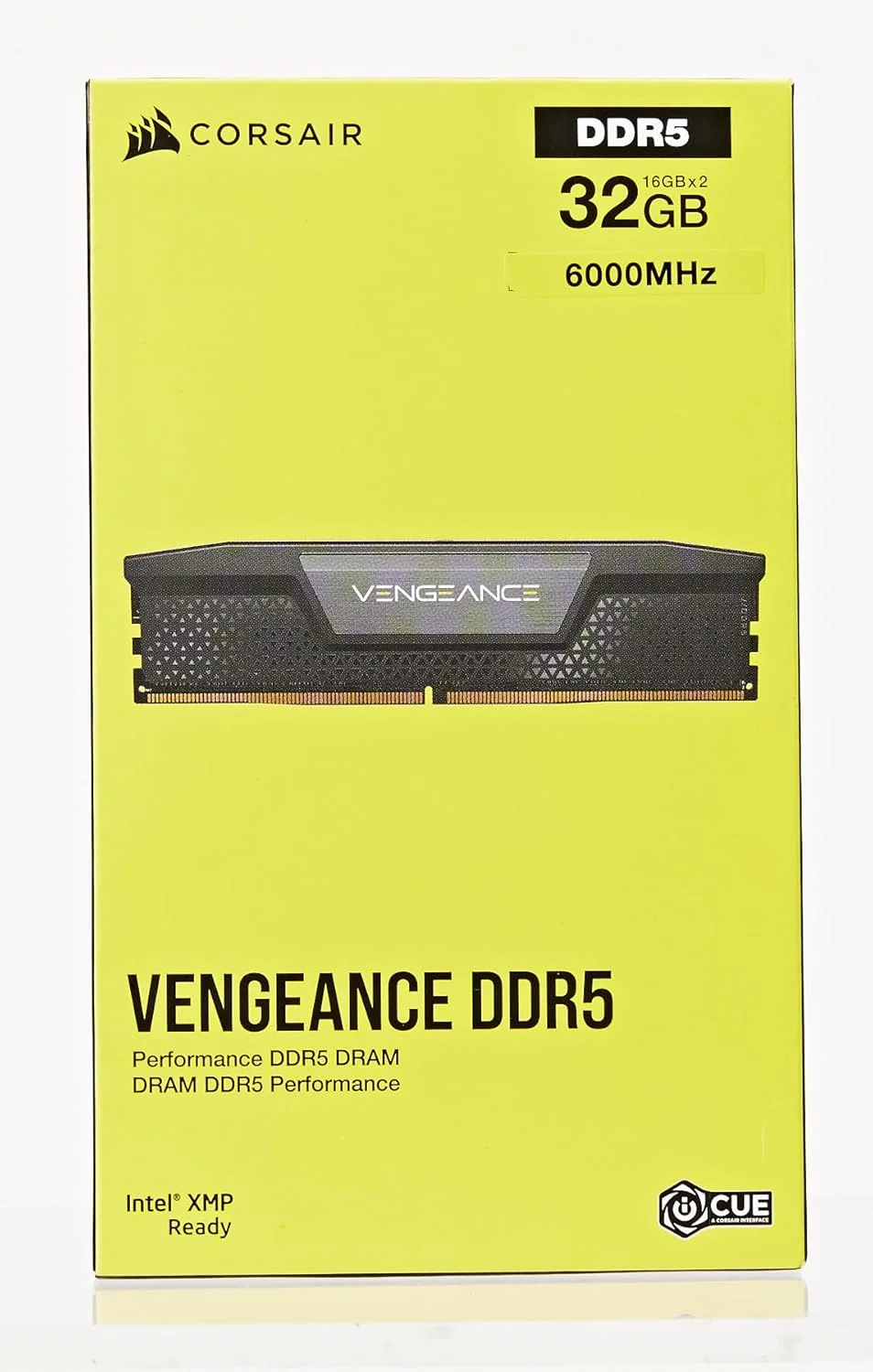 حافظه رم دسکتاپ کرسیر VENGEANCE DDR5 مدل CMK32GX5M2B6000C36 با ظرفیت 32 گیگابایت (2x16GB) و فرکانس 6000 مگاهرتز C36 بهینه شده برای Intel (تنظیم ولتاژ داخلی، مشکی)