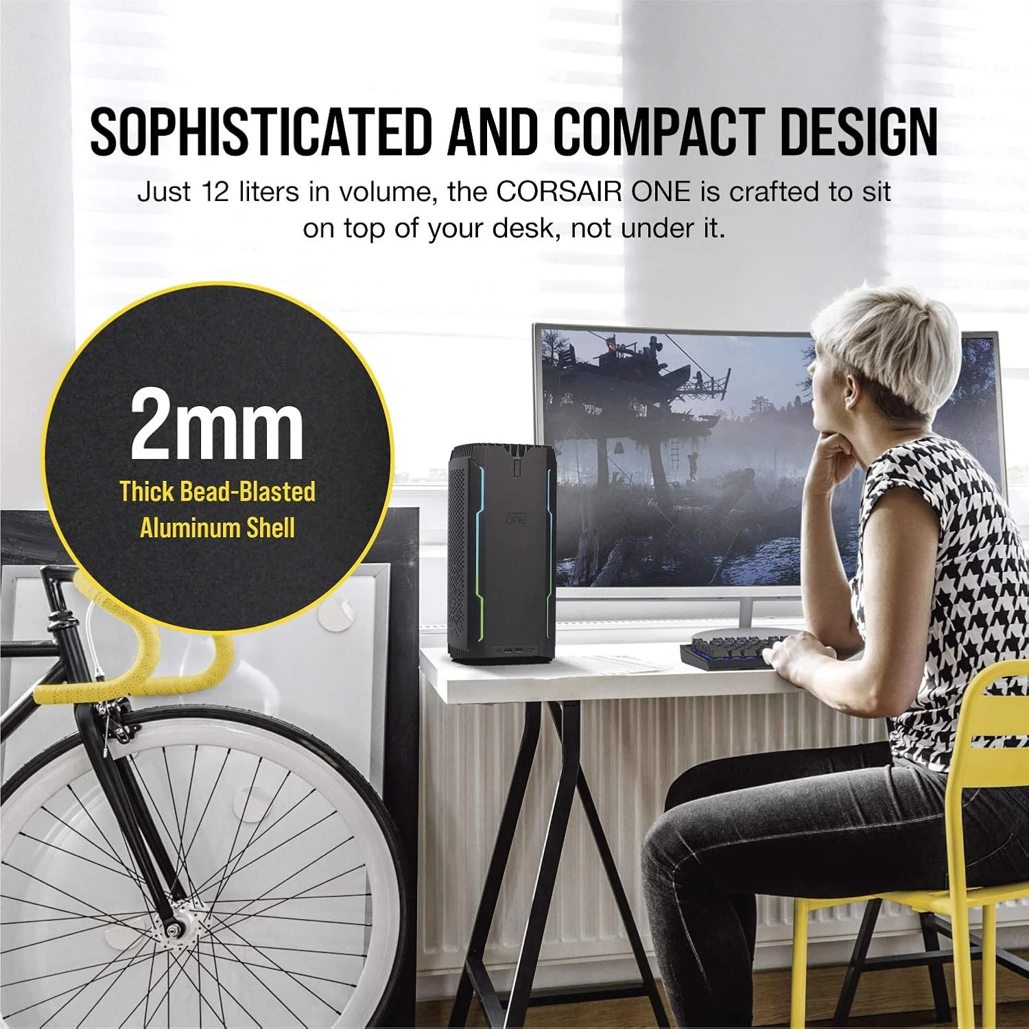 کامپیوتر رومیزی گیمینگ کامپکت CORSAIR ONE i140 با پردازنده i9-9900K - رم 32 گیگابایتی CS-9020003-NA