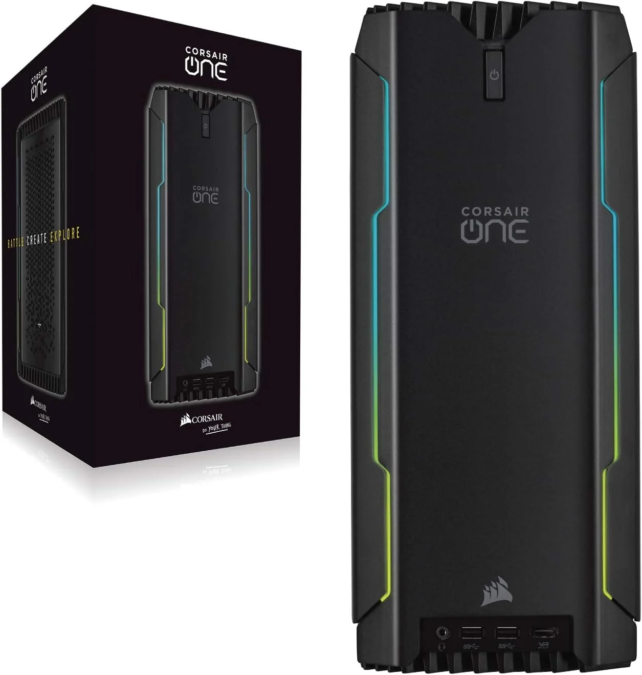 کامپیوتر رومیزی گیمینگ کامپکت CORSAIR ONE i140 با پردازنده i9-9900K - رم 32 گیگابایتی CS-9020003-NA