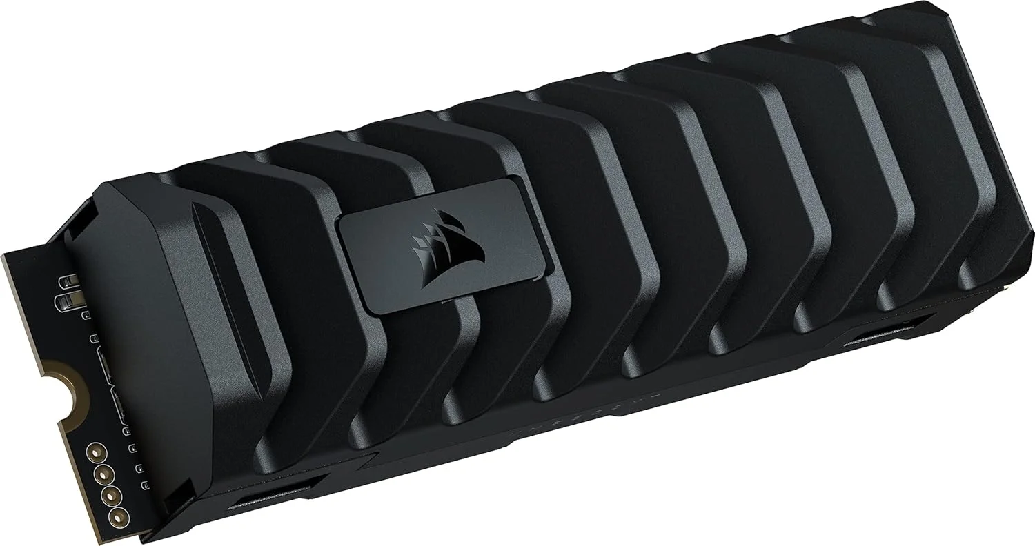 درایو SSD کورسیر MP600 PRO XT Gen4 PCIe x4 NVMe M.2 با تراکم بالا TLC NAND هیت سینک آلومینیومی M.2 2280 فرم فاکتور، مشکی، CSSD-F2000GBMP600PXT، 2000 گیگابایت