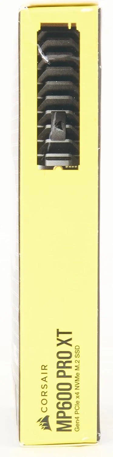 درایو SSD کورسیر MP600 PRO XT Gen4 PCIe x4 NVMe M.2 با تراکم بالا TLC NAND هیت سینک آلومینیومی M.2 2280 فرم فاکتور، مشکی، CSSD-F2000GBMP600PXT، 2000 گیگابایت