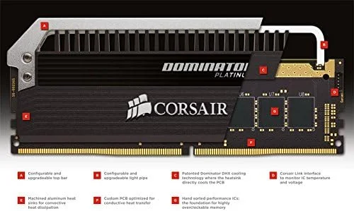 رم دسکتاپ کرسیر DOMINATOR PLATINUM با ظرفیت 8 گیگابایت (2x4GB) DDR4 3866MHz C18
