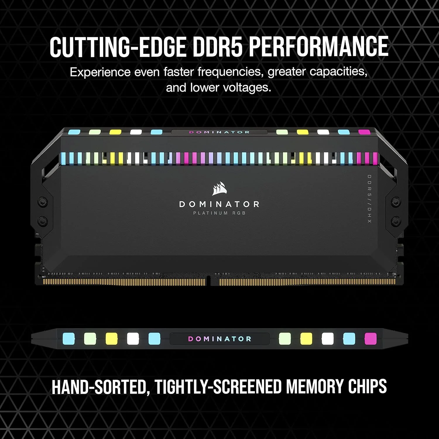رم کورسیر DOMINATOR PLATINUM RGB DDR5 64GB (4 x 16GB) DDR5 6200 CL32-38-38-80 1.40V Intel XMP - مشکی