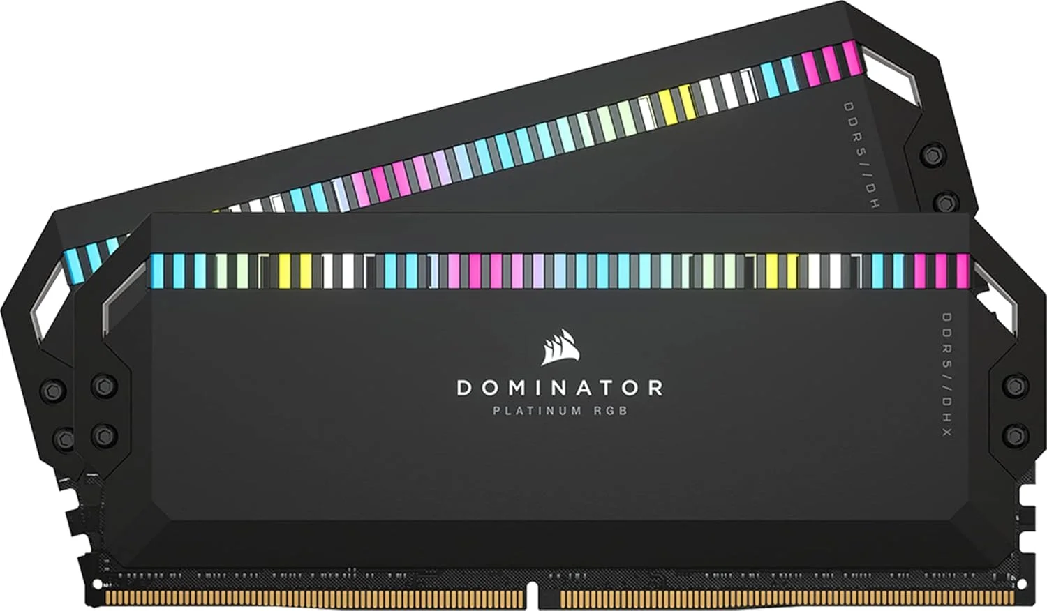 رم کامپیوتر CORSAIR DOMINATOR PLATINUM RGB DDR5 با ظرفیت 32 گیگابایت (2x16GB) با فرکانس 7200 مگاهرتز CL34 Intel XMP iCUE سازگار - مشکی (CMT32GX5M2X7200C34)