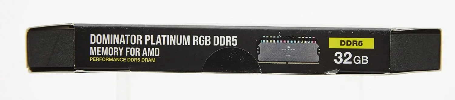 رم کامپیوتر CORSAIR DOMINATOR PLATINUM RGB DDR5 با ظرفیت 32 گیگابایت (2x16GB) 6000MHz CL36 AMD EXPO سازگار با iCUE - خاکستری (CMT32GX5M2D6000Z36)