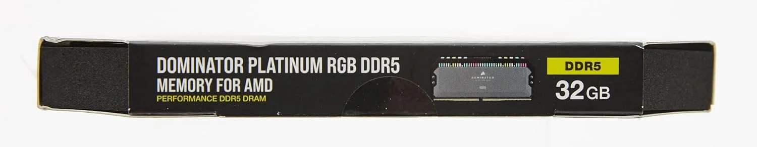 رم کامپیوتر CORSAIR DOMINATOR PLATINUM RGB DDR5 با ظرفیت 32 گیگابایت (2x16GB) 6000MHz CL36 AMD EXPO سازگار با iCUE - خاکستری (CMT32GX5M2D6000Z36)