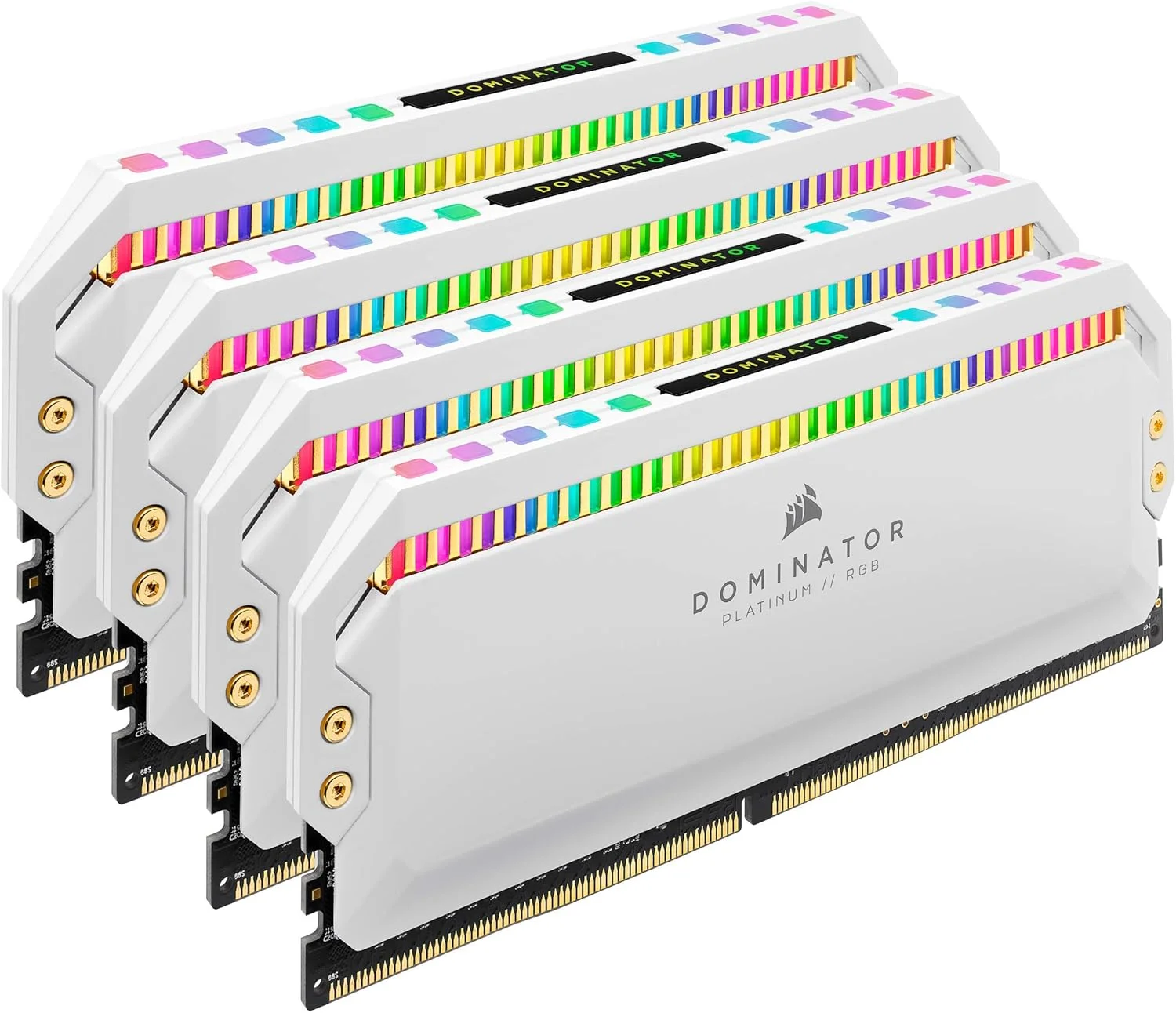 رم دسکتاپ 64 گیگابایتی Corsair DOMINATOR PLATINUM RGB (4x16GB) DDR4 3200 (PC4-25600) C16 1.35V - سفید، CMT64GX4M4E3200C16W