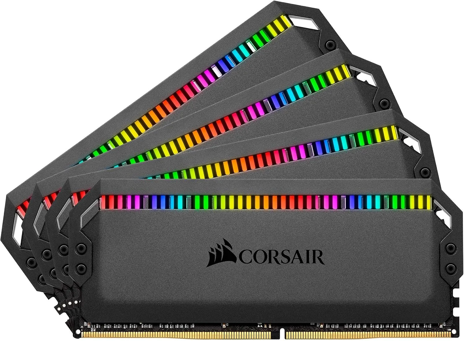 رم دسکتاپ 128 گیگابایتی (4x32 گیگابایت) Corsair DOMINATOR PLATINUM RGB DDR4 3600MHz C18 (دارای 12 LED فوق العاده روشن CAPELLIX RGB، سیستم خنک کننده DHX، زمان پاسخگویی سریع) - مشکی