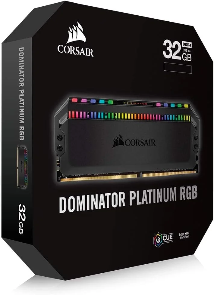 رم دسکتاپ 128 گیگابایتی (4x32 گیگابایت) Corsair DOMINATOR PLATINUM RGB DDR4 3600MHz C18 (دارای 12 LED فوق العاده روشن CAPELLIX RGB، سیستم خنک کننده DHX، زمان پاسخگویی سریع) - مشکی رم دسکتاپ 128 گیگابایتی (4x32 گیگابایت) Corsair DOMINATOR PLATINUM RGB DDR4 3600MHz C18 (دارای 12 LED فوق العاده روشن CAPELLIX RGB، سیستم خنک کننده DHX، زمان پاسخگویی سریع) - مشکی