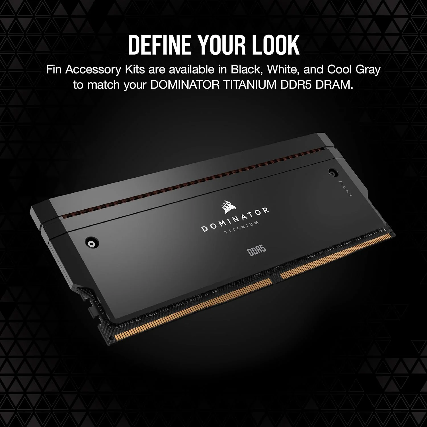 کیت لوازم جانبی فین رم CORSAIR DOMINATOR TITANIUM RGB DDR5 - مشکی (بدون حافظه فیزیکی)