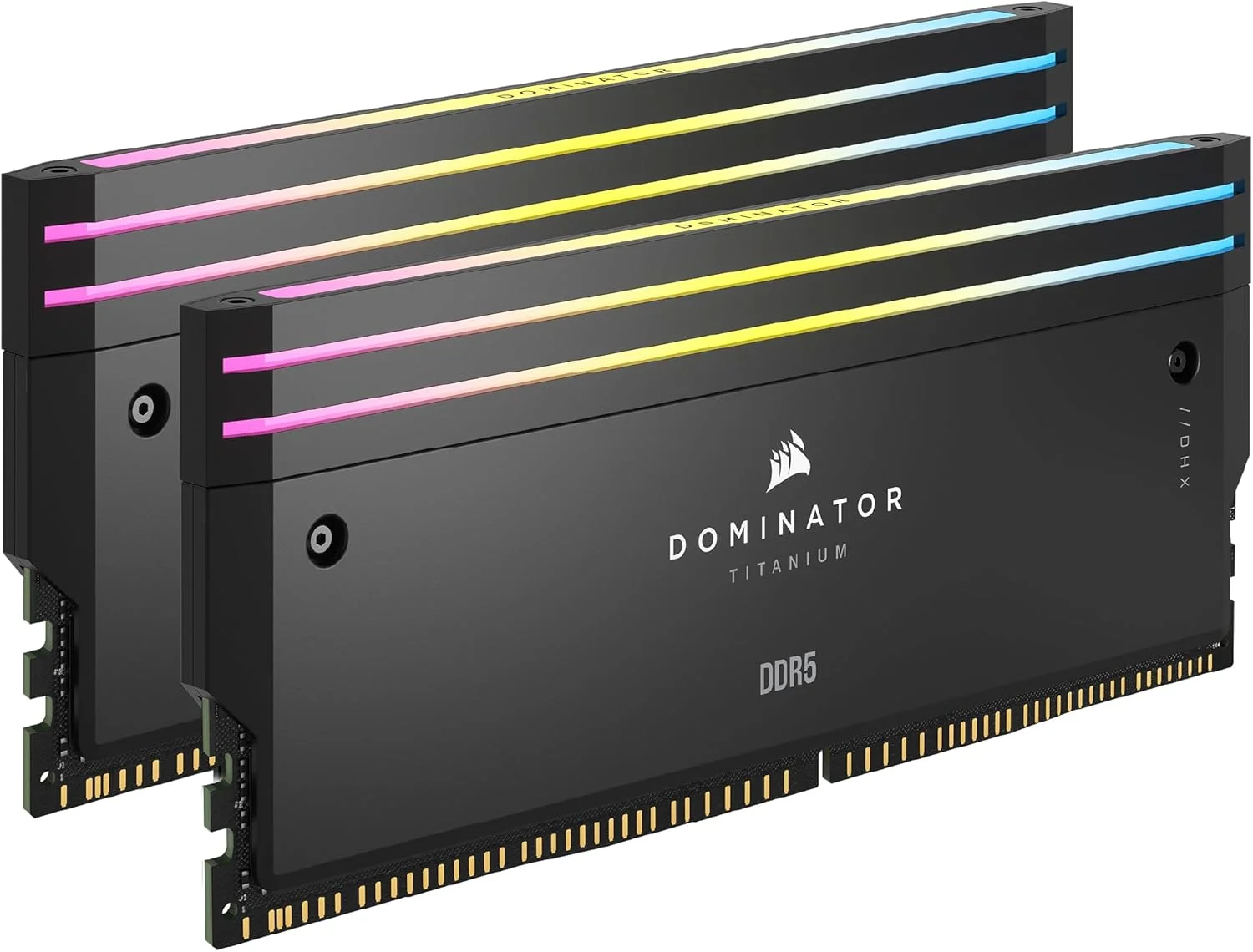 کیت ارتقاء نور RGB کرسیر DOMINATOR TITANIUM DDR5 - 2 عدد ماژول - 0 گیگابایت رم - سازگار با CORSAIR iCUE - مشکی