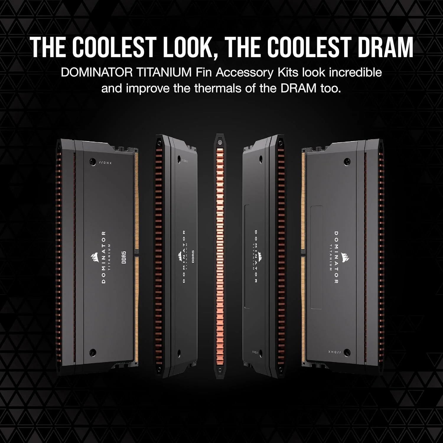کیت لوازم جانبی فین رم CORSAIR DOMINATOR TITANIUM RGB DDR5 - مشکی (بدون حافظه فیزیکی)