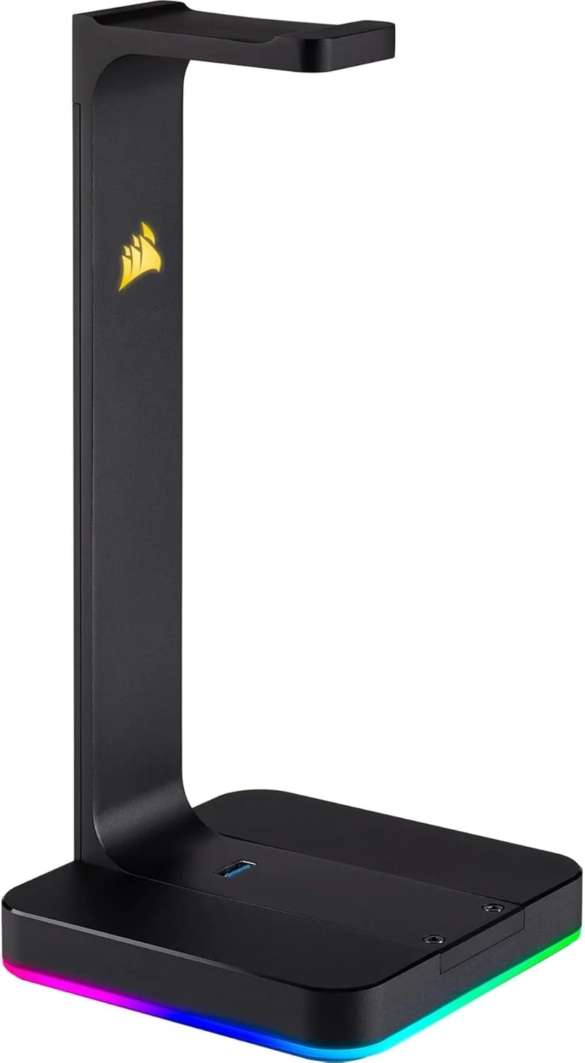 پایه هدست ممتاز CORSAIR ST100 RGB با صدای فراگیر 7.1 - 3.5 میلی‌متری و 2xUSB 3.0