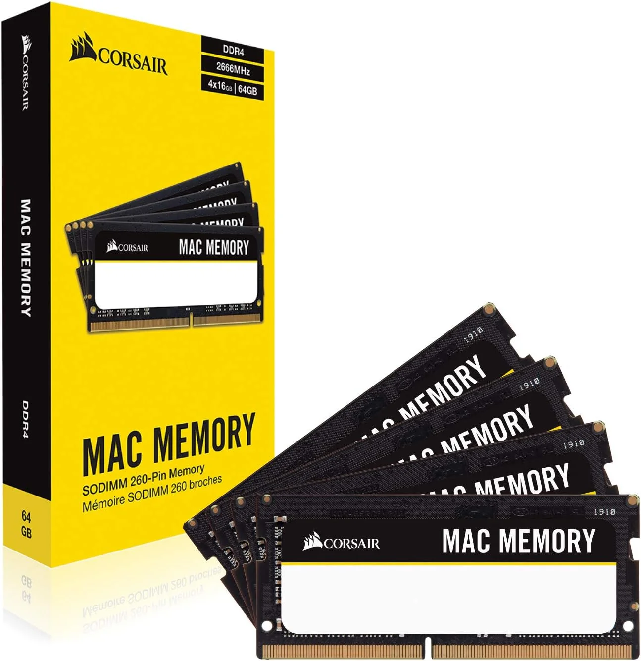 حافظه رم کرسیر مک SODIMM با ظرفیت 64 گیگابایت (2x32) DDR4 2666 C18 1.2V حافظه رم کرسیر مک SODIMM با ظرفیت 64 گیگابایت (2x32) DDR4 2666 C18 1.2V