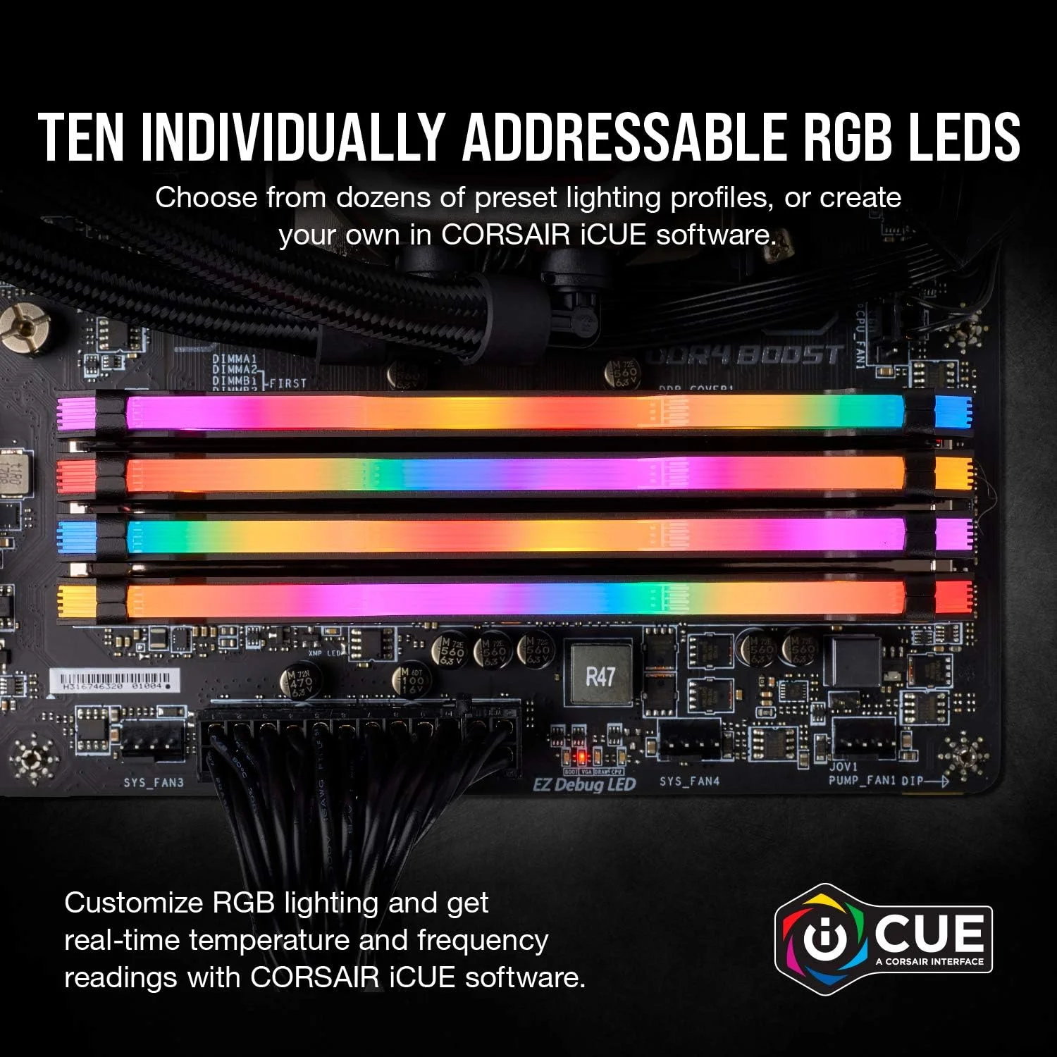 رم کورسیر Vengeance RGB Pro 16 گیگابایت (2x8 گیگابایت) 3600 مگاهرتز C18 - مشکی