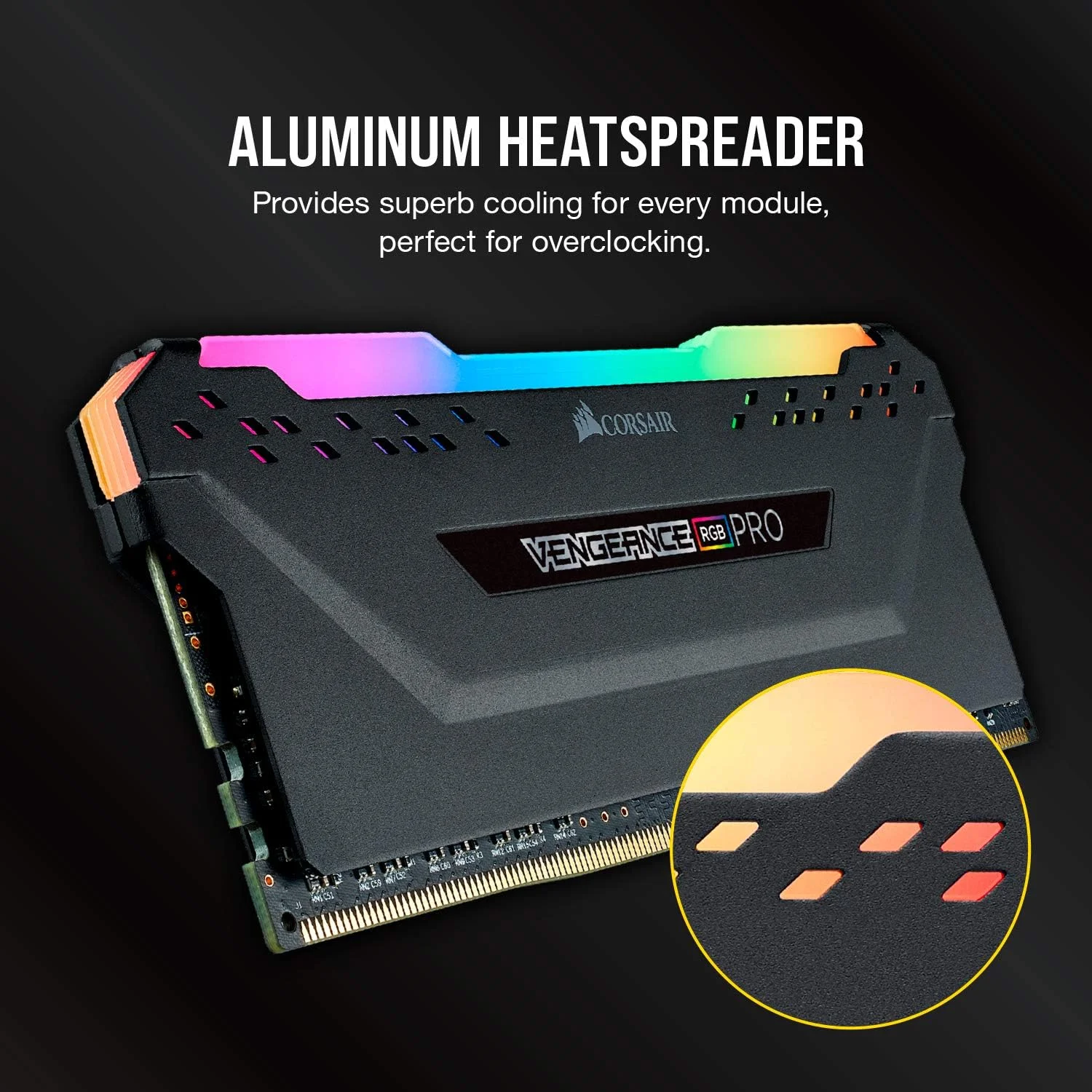 رم کورسیر Vengeance RGB Pro 16 گیگابایت (2x8 گیگابایت) 3600 مگاهرتز C18 - مشکی