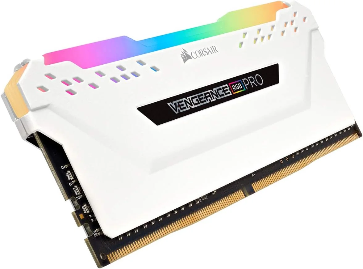 کیت حافظه رم دسکتاپ 32 گیگابایتی (2x16GB) کورسیر VENGEANCE RGB PRO DDR4 2666 (PC4-21300) C16 1.2V - سفید کیت حافظه رم دسکتاپ 32 گیگابایتی (2x16GB) کورسیر VENGEANCE RGB PRO DDR4 2666 (PC4-21300) C16 1.2V - سفید