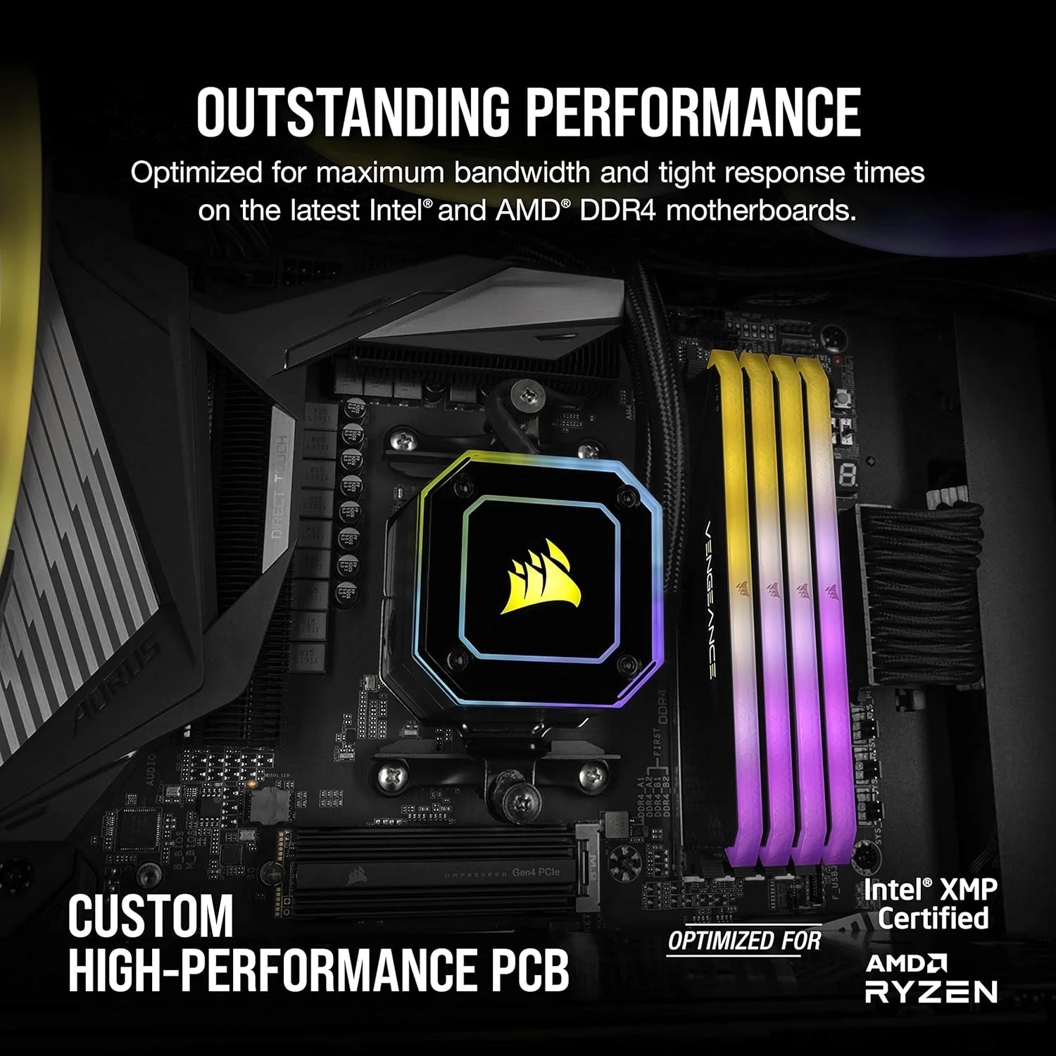 رم کورسیر VENGEANCE RGB RS با ظرفیت 8 گیگابایت (تک کاناله 8 گیگابایتی) DDR4 3600 (PC4-28800) C18 1.35V