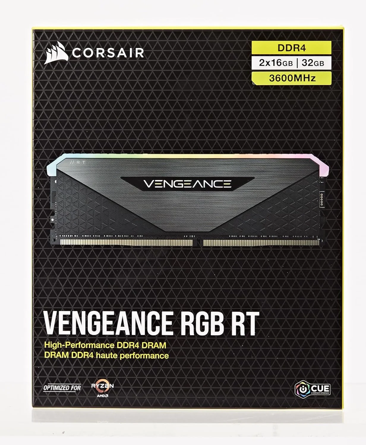 حافظه رم دسکتاپ 32 گیگابایتی (2x16GB) CORSAIR VENGEANCE RGB RT DDR4 3600 (PC4-28800) C16 1.35V حافظه رم دسکتاپ 32 گیگابایتی (2x16GB) CORSAIR VENGEANCE RGB RT DDR4 3600 (PC4-28800) C16 1.35V