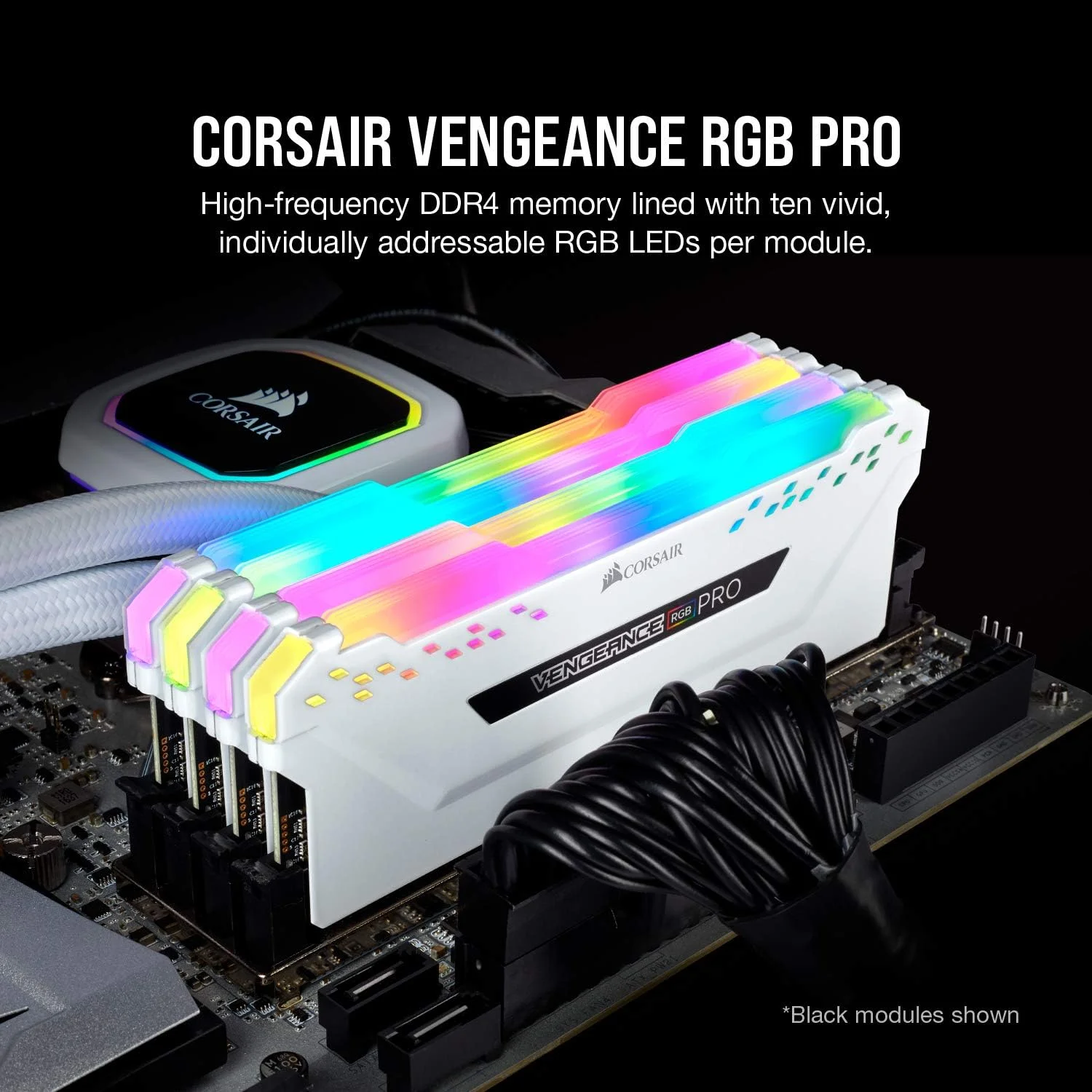 حافظه دسکتاپ کرسیر Vengeance RGB Pro 16GB 2x8GB DDR4 3200MHz C16 LED سفید، CMW16GX4M2C3200C16W حافظه دسکتاپ کرسیر Vengeance RGB Pro 16GB 2x8GB DDR4 3200MHz C16 LED سفید، CMW16GX4M2C3200C16W