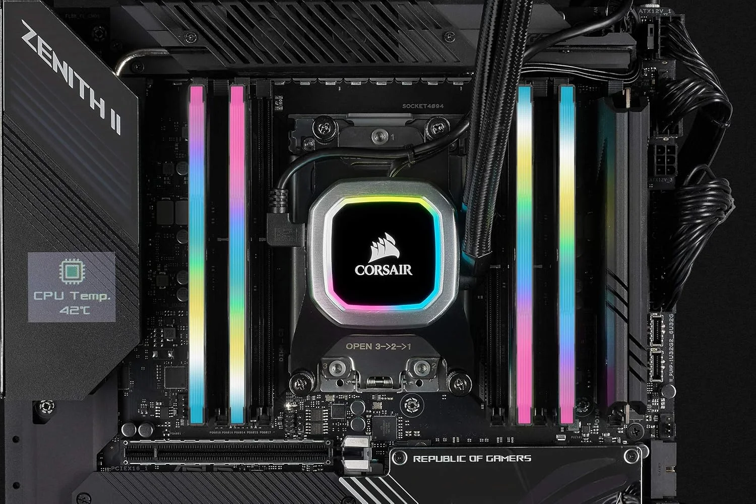 رم دسکتاپ 64 گیگابایتی (2x32GB) Corsair VENGEANCE RGB PRO SL DDR4 3200MHz C16 (10 LED فوق العاده روشن RGB، پشتیبانی از Intel XMP 2.0، سازگار با Intel Z390، AMD 300/400 Series، AMD X570) - مشکی