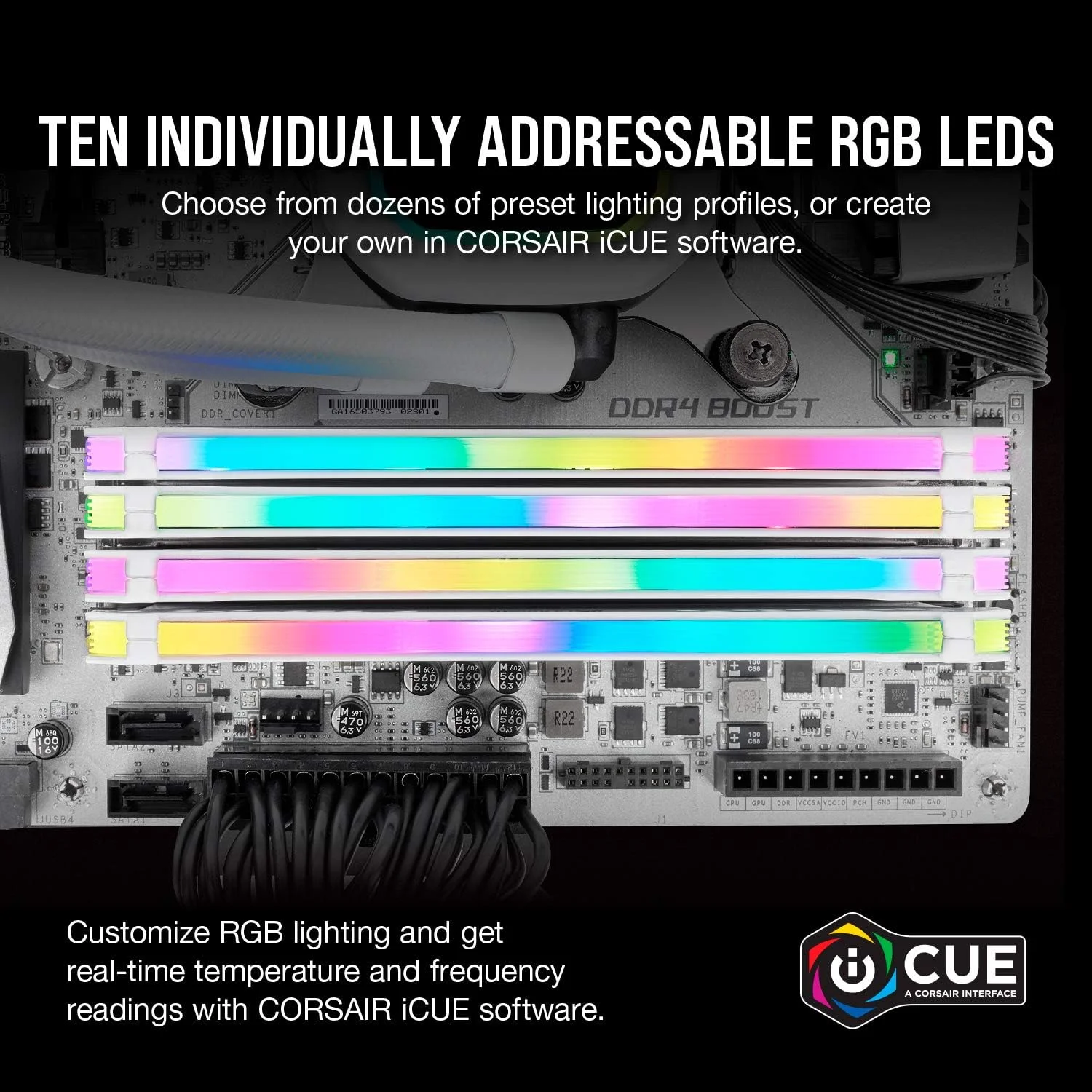 حافظه دسکتاپ کرسیر Vengeance RGB Pro 16GB 2x8GB DDR4 3200MHz C16 LED سفید، CMW16GX4M2C3200C16W حافظه دسکتاپ کرسیر Vengeance RGB Pro 16GB 2x8GB DDR4 3200MHz C16 LED سفید، CMW16GX4M2C3200C16W