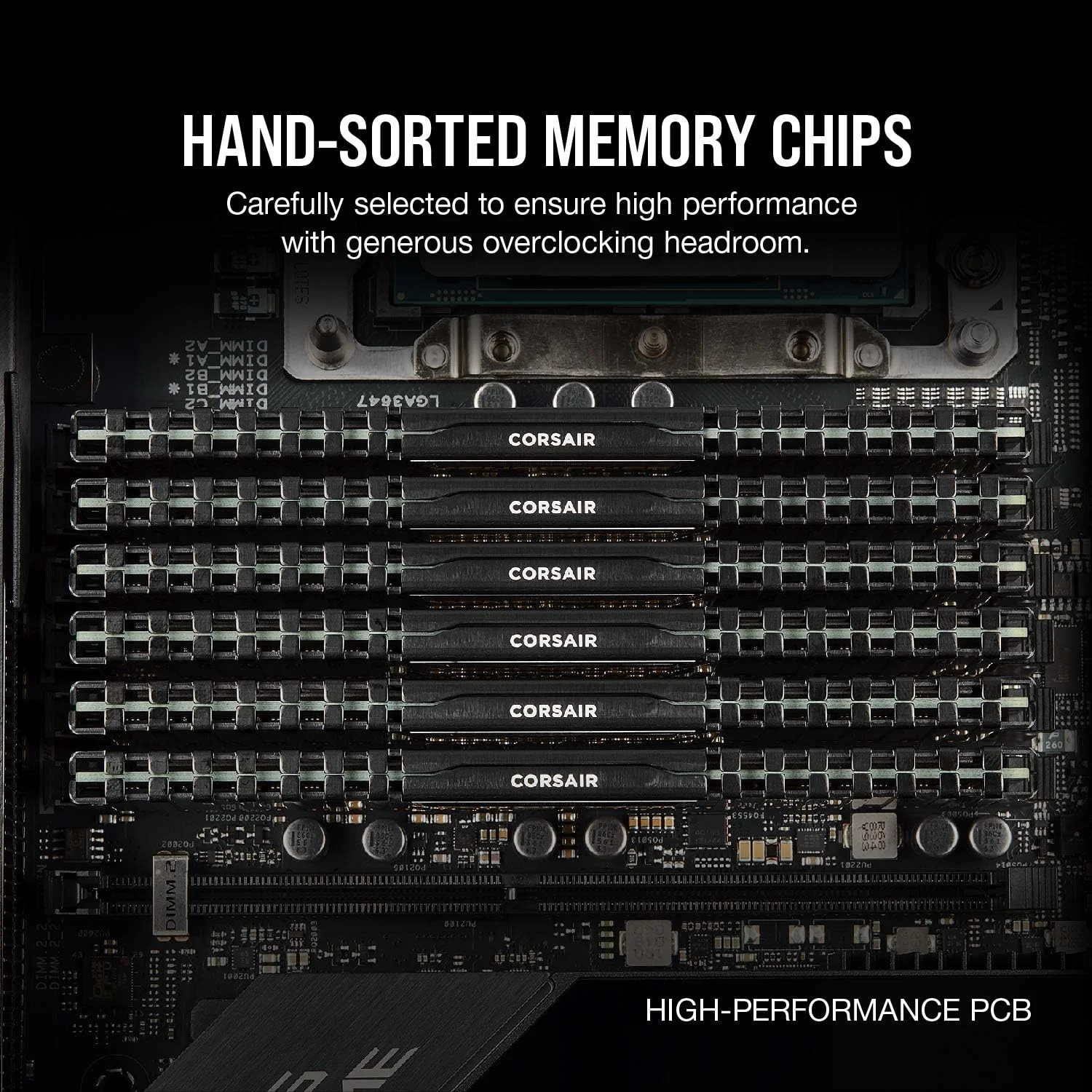کیت حافظه رم دسکتاپ Corsair Vengeance LPX 32GB (2 x 16GB) DDR4 3200MHz C16 با کارایی بالا، رنگ مشکی