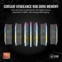 رم کامپیوتر CORSAIR VENGEANCE RGB DDR5 با ظرفیت 64 گیگابایت (4x16GB) DDR5 5600 CL36-36-36-76 1.25V AMD EXPO & Intel XMP - خاکستری