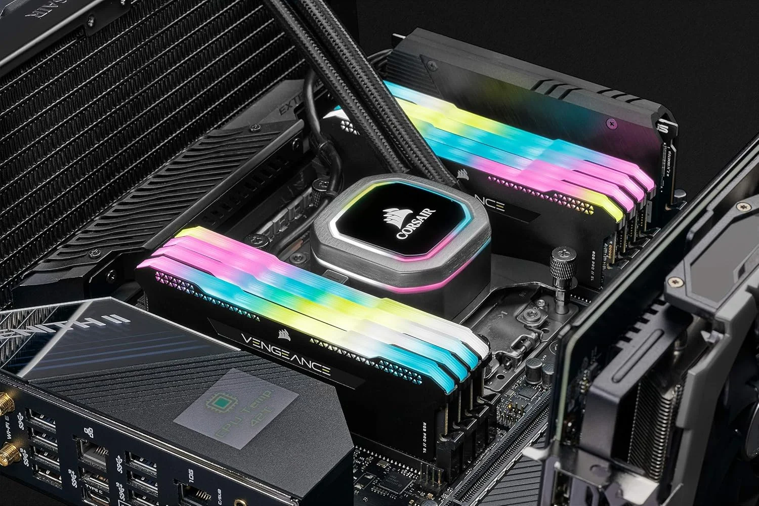 رم دسکتاپ 64 گیگابایتی (2x32GB) Corsair VENGEANCE RGB PRO SL DDR4 3200MHz C16 (10 LED فوق العاده روشن RGB، پشتیبانی از Intel XMP 2.0، سازگار با Intel Z390، AMD 300/400 Series، AMD X570) - مشکی