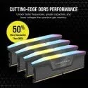 رم کامپیوتر CORSAIR VENGEANCE RGB DDR5 با ظرفیت 64 گیگابایت (4x16GB) DDR5 5600 CL36-36-36-76 1.25V AMD EXPO & Intel XMP - خاکستری