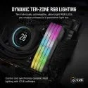 رم کامپیوتر CORSAIR VENGEANCE RGB DDR5 با ظرفیت 64 گیگابایت (4x16GB) DDR5 5600 CL36-36-36-76 1.25V AMD EXPO & Intel XMP - خاکستری