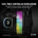 رم کامپیوتر CORSAIR VENGEANCE RGB DDR5 با ظرفیت 64 گیگابایت (4x16GB) DDR5 5600 CL36-36-36-76 1.25V AMD EXPO & Intel XMP - خاکستری