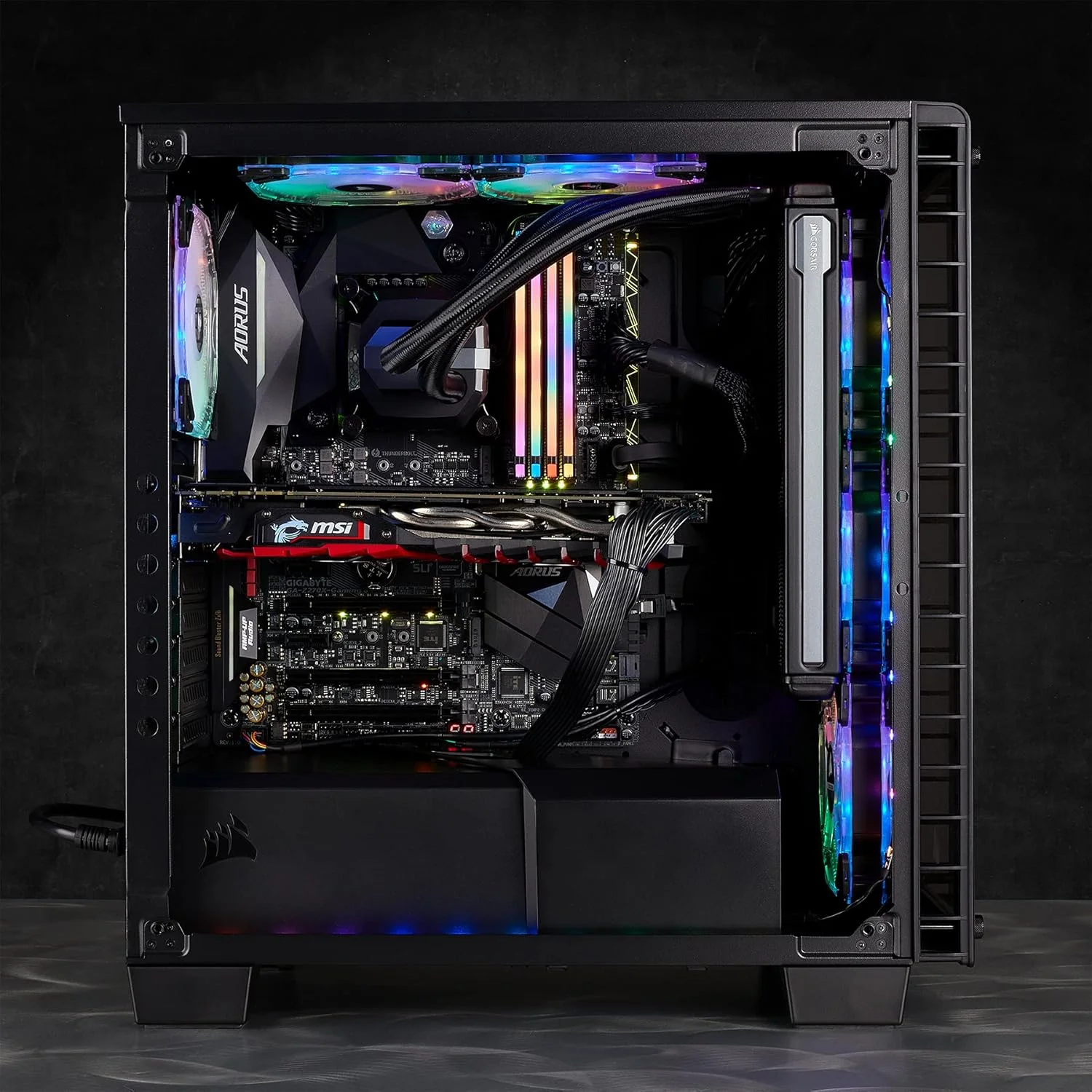 رم دسکتاپ 64 گیگابایتی CORSAIR VENGEANCE RGB PRO (چهار عدد 16 گیگابایتی) DDR4 3200 (PC4-25600) C16 1.35V - مشکی