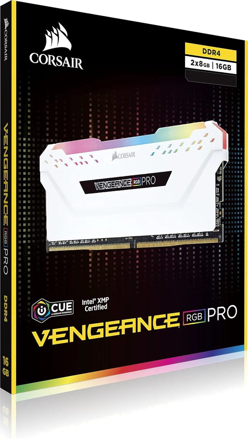 حافظه دسکتاپ کرسیر Vengeance RGB Pro 16GB 2x8GB DDR4 3200MHz C16 LED سفید، CMW16GX4M2C3200C16W حافظه دسکتاپ کرسیر Vengeance RGB Pro 16GB 2x8GB DDR4 3200MHz C16 LED سفید، CMW16GX4M2C3200C16W