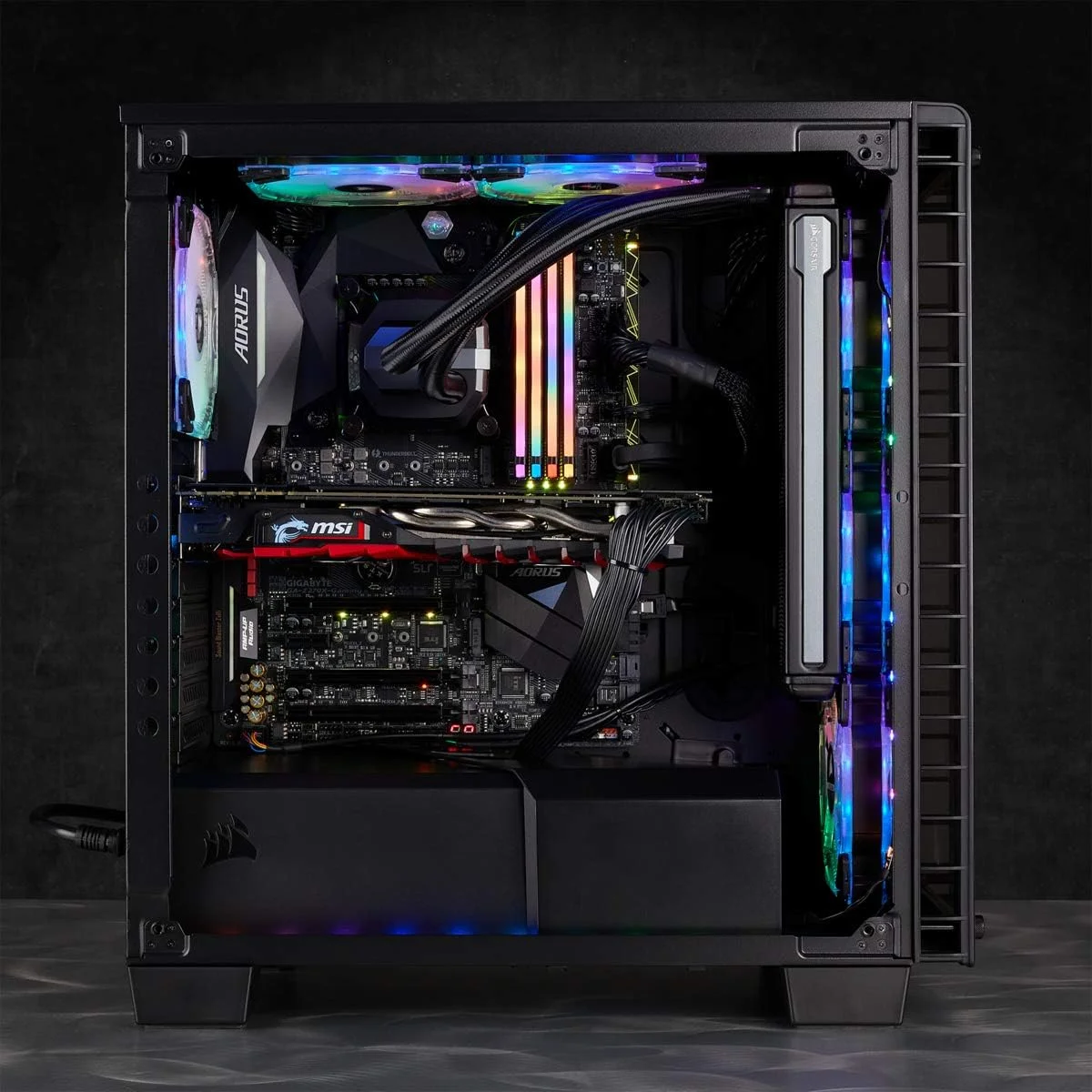 حافظه رم دسکتاپ 128 گیگابایتی (4x32GB) Corsair VENGEANCE RGB PRO DDR4 3000 (PC4-24000) C16 - مشکی (CMW128GX4M4D3000C16) حافظه رم دسکتاپ 128 گیگابایتی (4x32GB) Corsair VENGEANCE RGB PRO DDR4 3000 (PC4-24000) C16 - مشکی (CMW128GX4M4D3000C16)