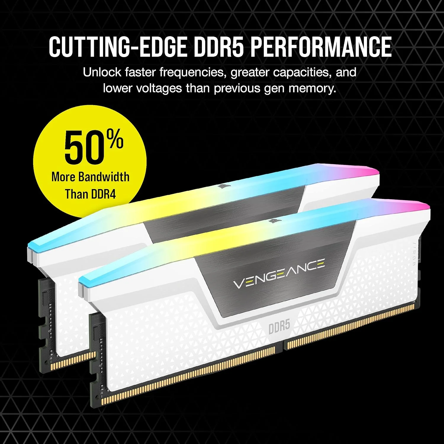 رم کامپیوتر DDR5 32 گیگابایتی (2x16 گیگابایت) CORSAIR VENGEANCE RGB با فرکانس 5200 مگاهرتز CL40 Intel XMP سازگار با iCUE - سفید (CMH32GX5M2B5200C40W) رم کامپیوتر DDR5 32 گیگابایتی (2x16 گیگابایت) CORSAIR VENGEANCE RGB با فرکانس 5200 مگاهرتز CL40 Intel XMP سازگار با iCUE - سفید (CMH32GX5M2B5200C40W)