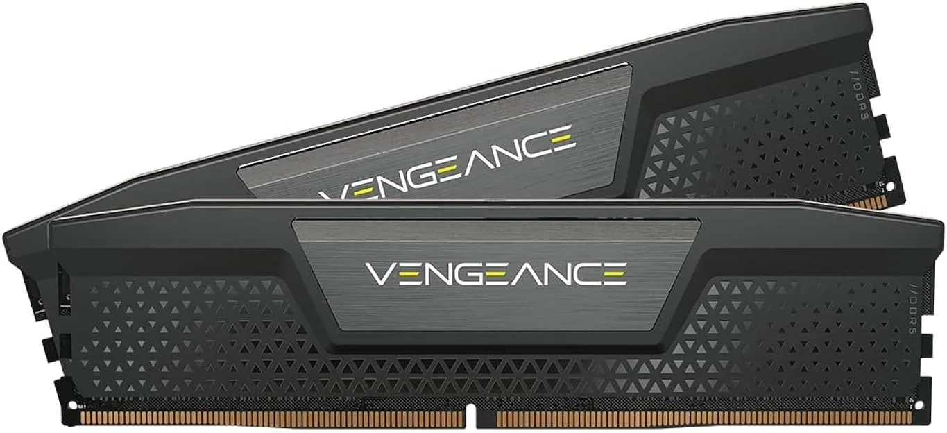 رم کامپیوتر CORSAIR VENGEANCE DDR5 با ظرفیت 16 گیگابایت (2x8GB) 5200MHz CL40 Intel XMP iCUE سازگار - مشکی (CMK16GX5M2B5200C40)