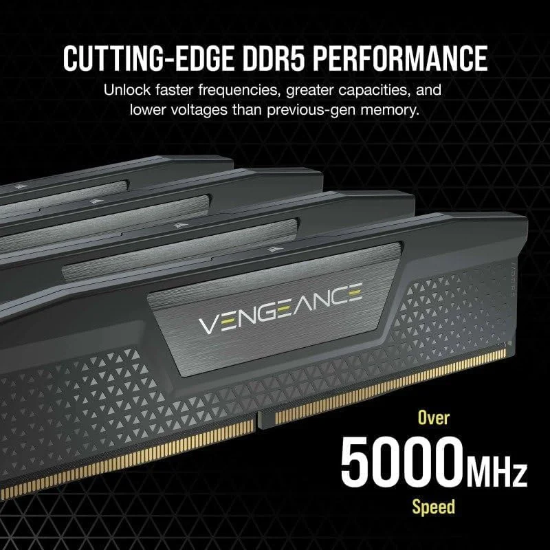 رم کامپیوتر CORSAIR VENGEANCE DDR5 با ظرفیت 16 گیگابایت (2x8GB) 5200MHz CL40 Intel XMP iCUE سازگار - مشکی (CMK16GX5M2B5200C40) رم کامپیوتر CORSAIR VENGEANCE DDR5 با ظرفیت 16 گیگابایت (2x8GB) 5200MHz CL40 Intel XMP iCUE سازگار - مشکی (CMK16GX5M2B5200C40)