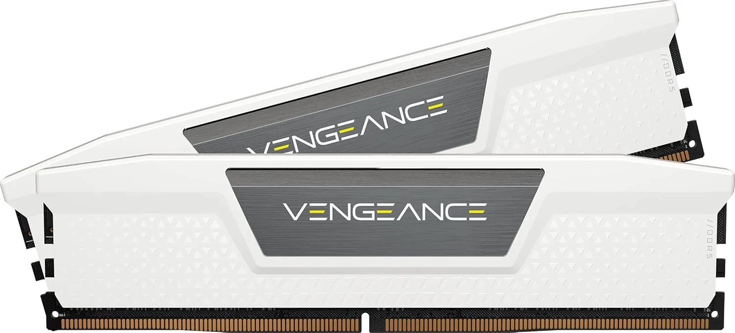 رم کامپیوتر CORSAIR VENGEANCE DDR5 با ظرفیت 32 گیگابایت (2x16GB) 5600MHz CL40 Intel XMP iCUE Compatible - سفید (CMK32GX5M2B5600C40W)