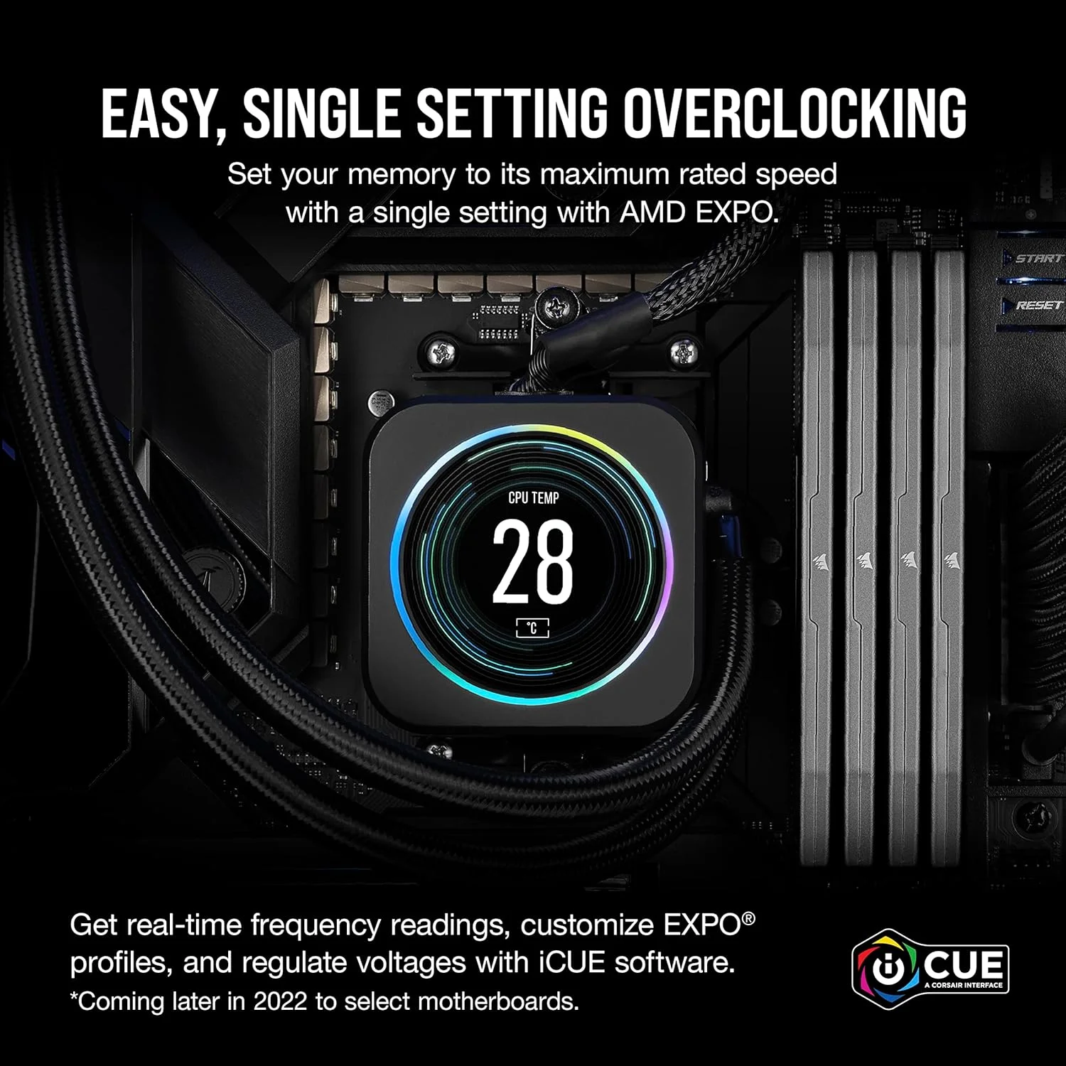 رم کامپیوتر CORSAIR VENGEANCE DDR5 با ظرفیت 32 گیگابایت (2x16GB) 6000MHz CL36 AMD EXPO سازگار با iCUE - خاکستری (CMK32GX5M2D6000Z36)
