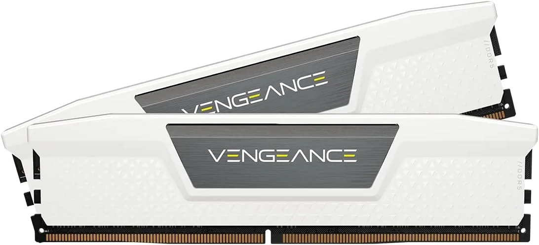 رم کامپیوتر CORSAIR VENGEANCE DDR5 با ظرفیت 32 گیگابایت (2x16GB) 6000MHz CL36 Intel XMP iCUE سازگار - سفید (CMK32GX5M2D6000C36W)