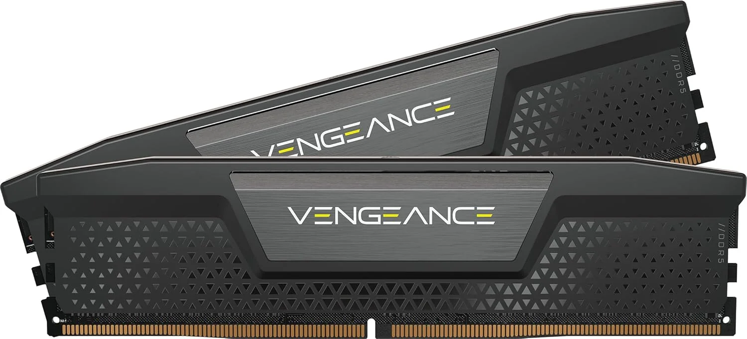 رم کامپیوتر دسکتاپ CORSAIR VENGEANCE DDR5 با ظرفیت 128 گیگابایت (2x64GB) 6400MHz CL42-52-52-104 1.35V Intel XMP 3.0 - مشکی (CMK128GX5M2B6400C42)
