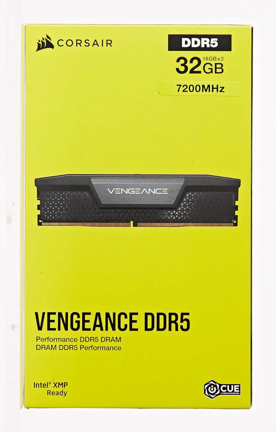 رم کامپیوتر CORSAIR VENGEANCE DDR5 با ظرفیت 32 گیگابایت (2x16GB) 7200MHz CL34 Intel XMP iCUE Compatible - مشکی (CMK32GX5M2X7200C34)