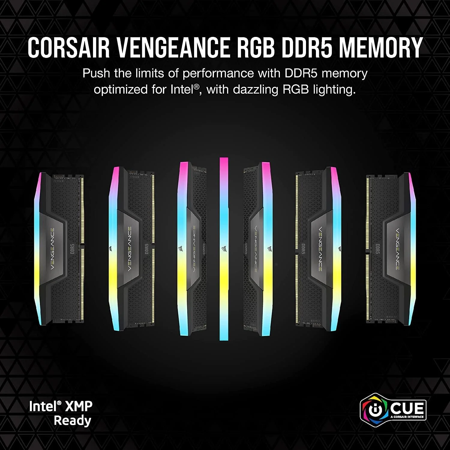 رم کورسیر VENGEANCE RGB DDR5 2x24GB (48GB) DDR5 6000 CL36-44-44-96 1.40V Intel XMP - مشکی