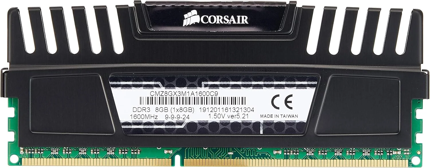 کیت حافظه دسکتاپ کرسیر سری Vengeance با ظرفیت 8 گیگابایت (1x8GB) DIMM DDR3 1600 (PC3-12800) C9 1.5V - مشکی