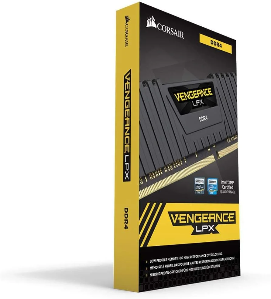 رم دسکتاپ 8 گیگابایتی CORSAIR VENGEANCE LPX (تک کاناله 8 گیگابایت) DDR4 3200 (PC4-25600) C16 1.35V - مشکی