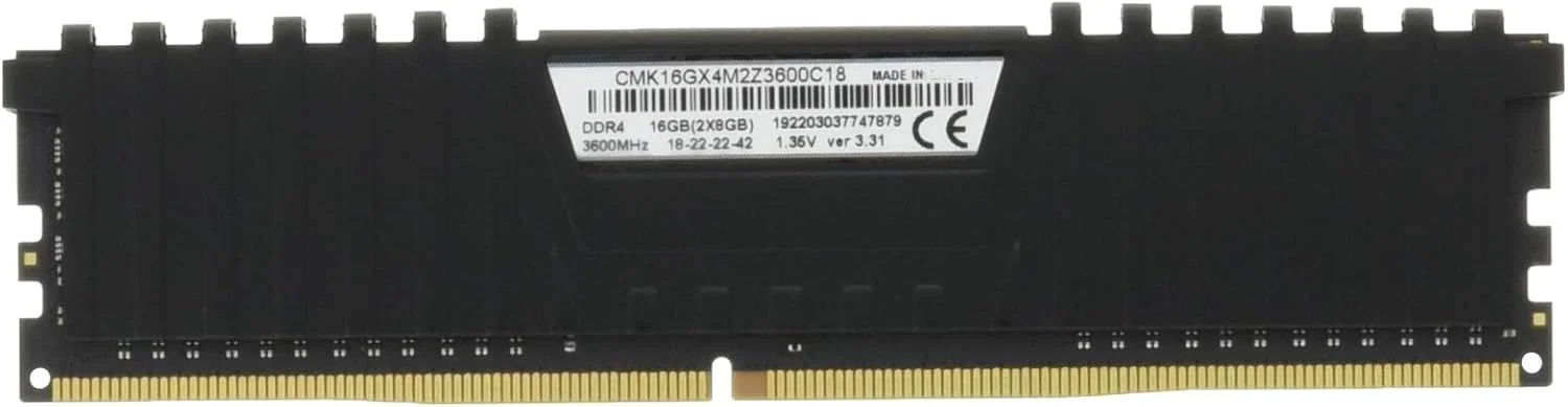 رم دسکتاپ 16 گیگابایتی (2x8GB) DDR4 3600 کورسیر مدل VENGEANCE LPX - مشکی