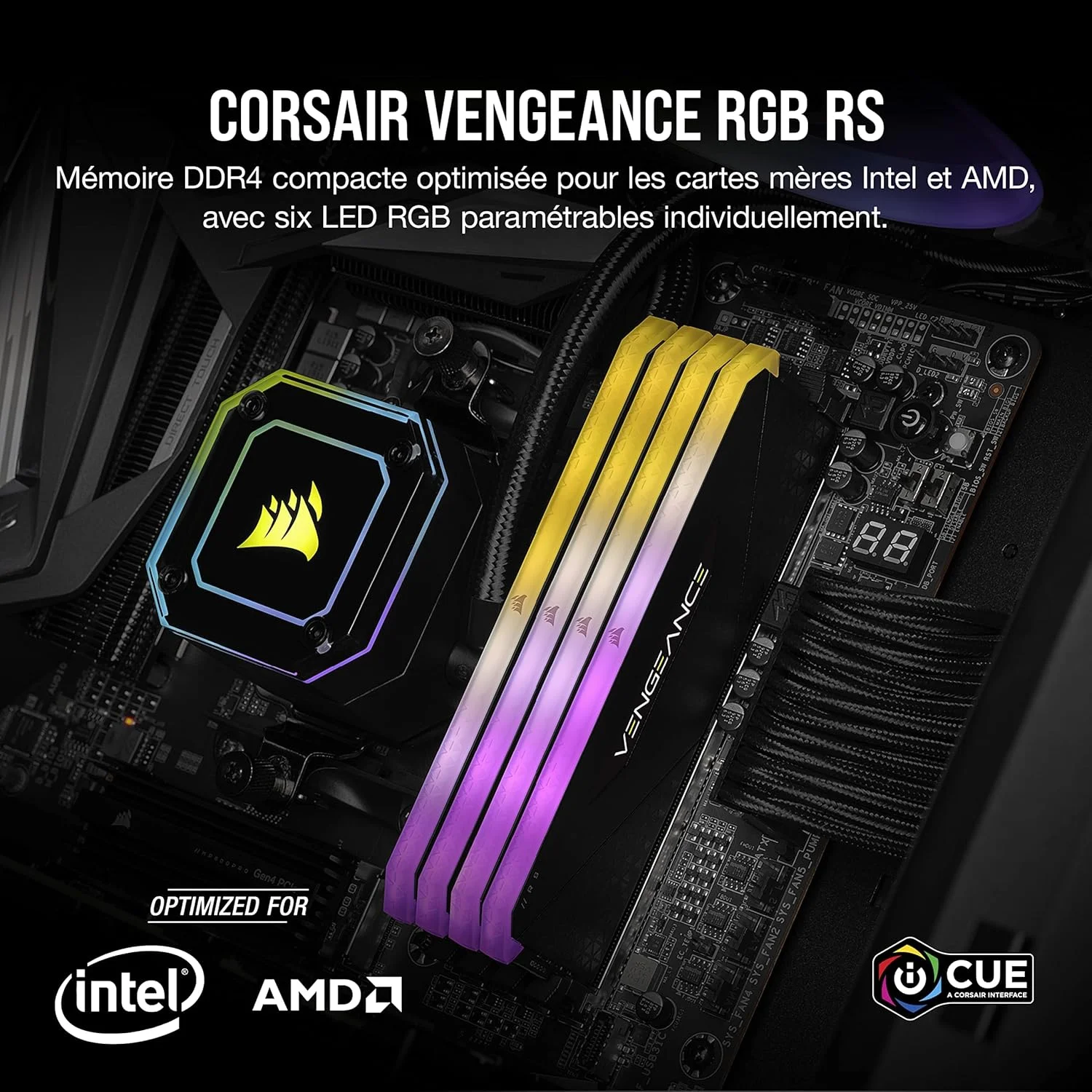 رم دسکتاپ 16 گیگابایتی (2x8GB) CORSAIR VENGEANCE RGB RS DDR4 3200 (PC4-25600) C16 1.35V
