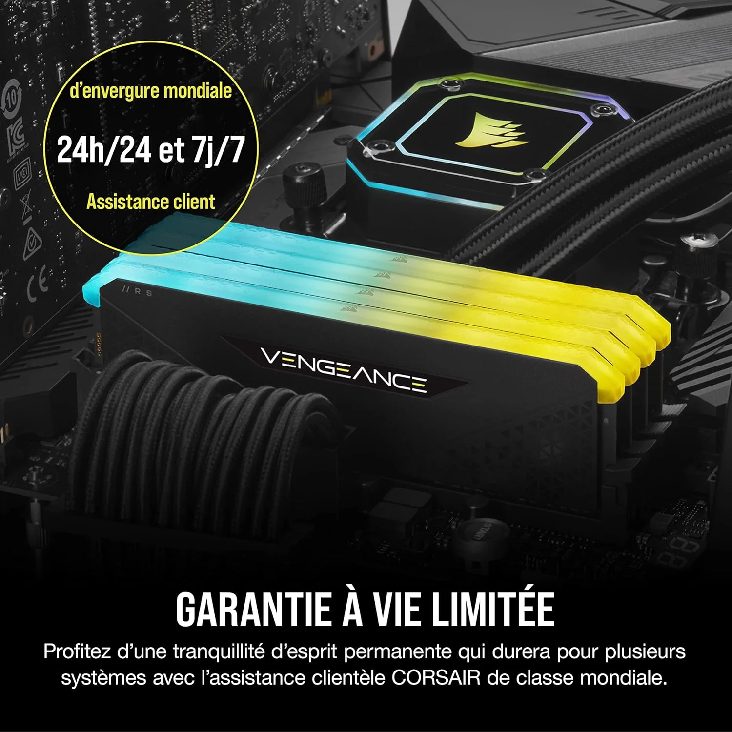 رم دسکتاپ 16 گیگابایتی (2x8GB) CORSAIR VENGEANCE RGB RS DDR4 3200 (PC4-25600) C16 1.35V