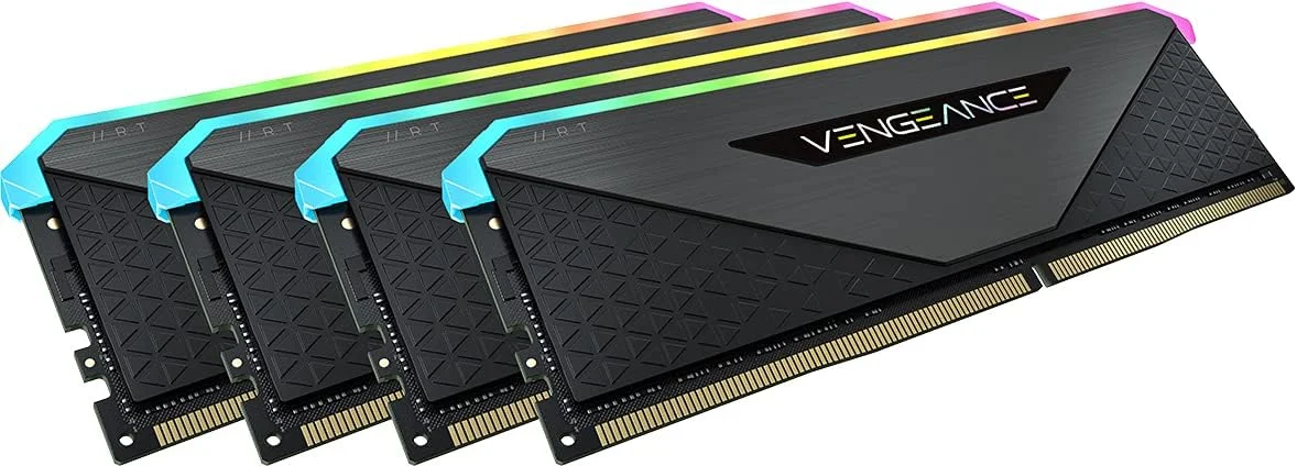 رم دسکتاپ 32 گیگابایتی (4x8GB) CORSAIR VENGEANCE RGB RT DDR4 3600 (PC4-28800) C18 1.35V